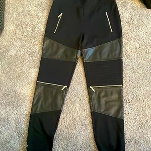 Michael Kors Black Faux Leather Leggings